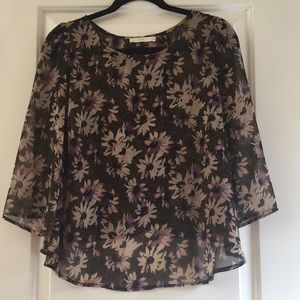 Lush Sheer Floral Blouse